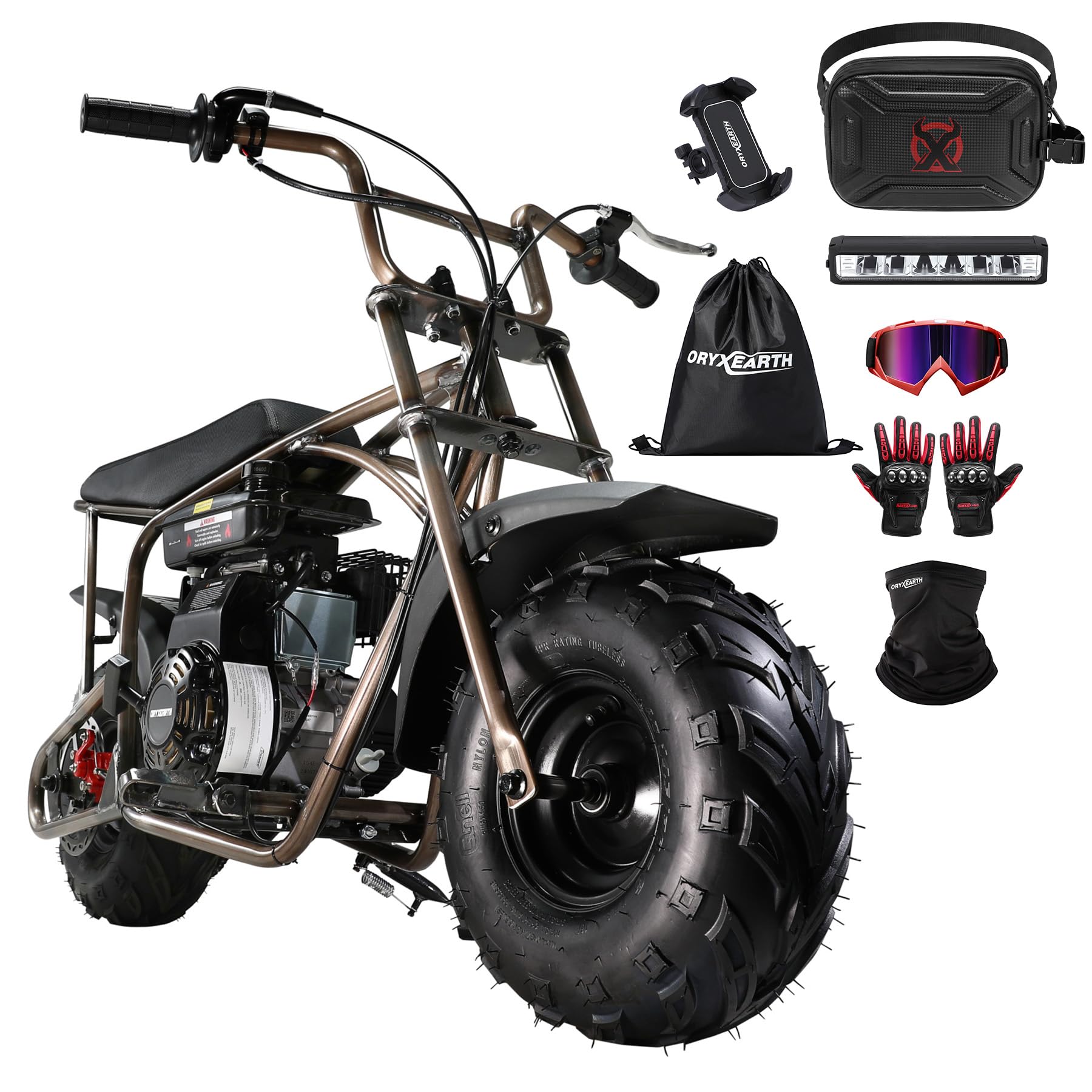 BRM100 Mini Dirt Pit Bike 105cc 4-Stroke Off Road for Teens Adults 220 LBS