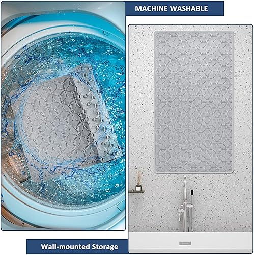 Miniatura 6 de Alfombra antideslizante para bañera  Alfombra de baño de goma real para bañera y ducha  Alfombra de baño para seguridad diaria  Alfombra de baño