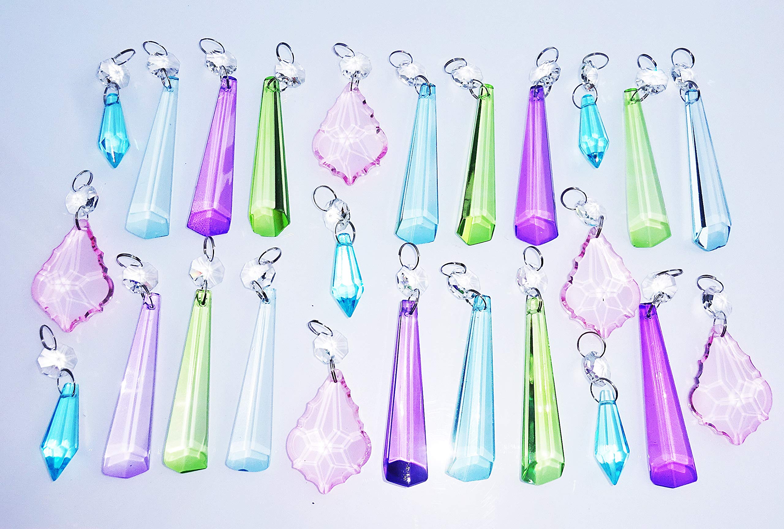 Coffret décoration de mariage vintage chic et prismes en cristal pastel à offrir