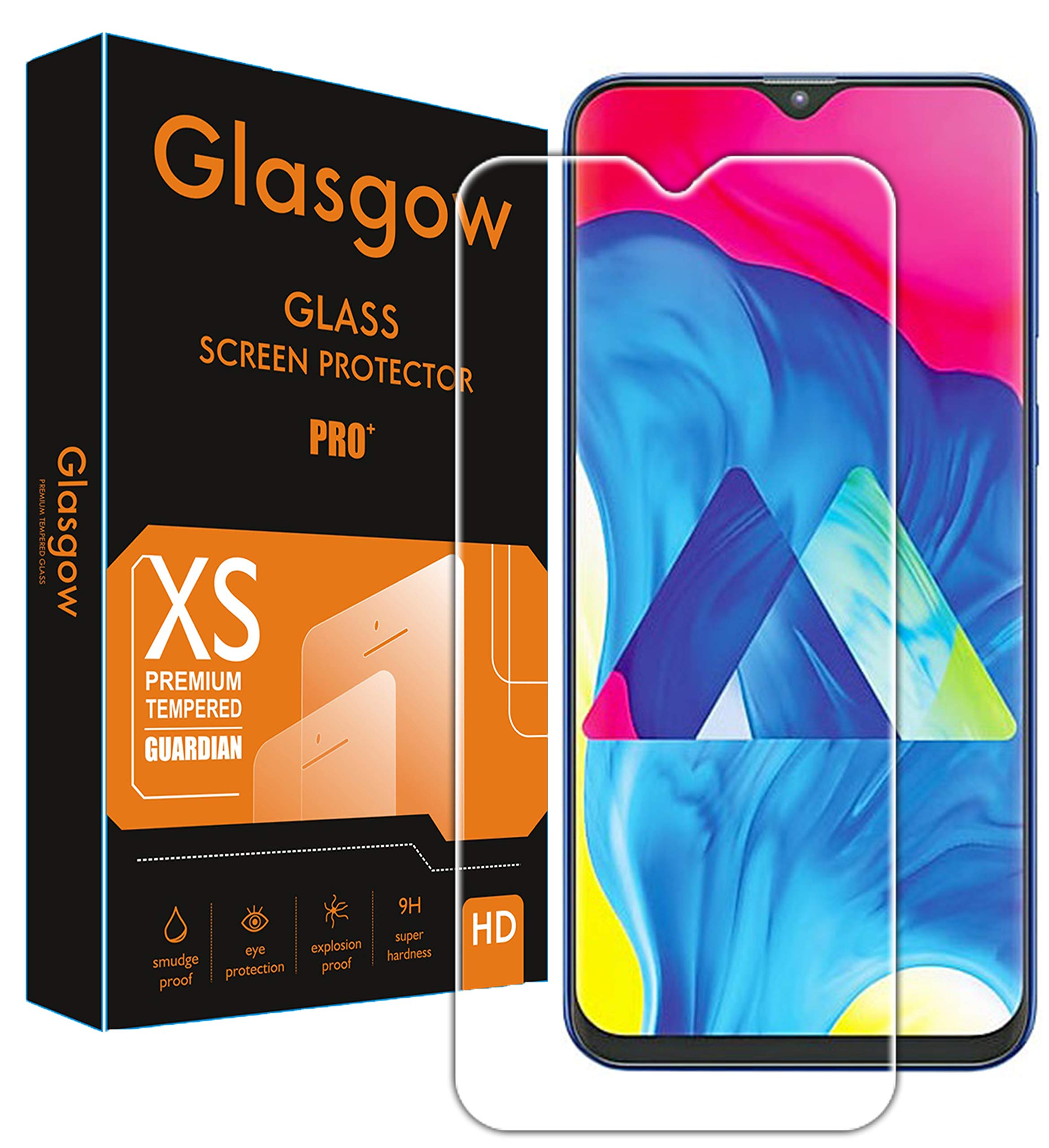 Glasgow |For Samsung Galaxy M10 | Tempered Glass Screen Protector Guard | Bubble Free Installation | Gorilla (B07XY4R668) Amazon Price History, Amazon Price Tracker