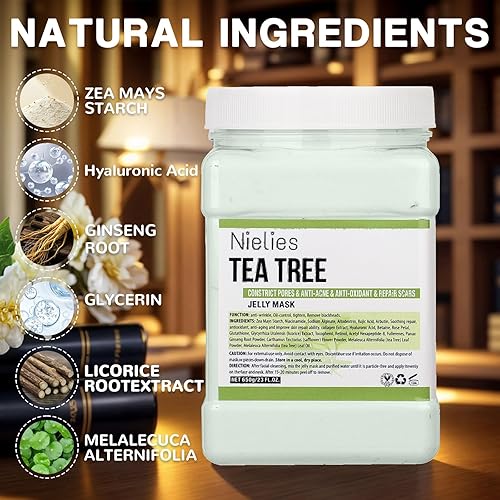 Miniatura 3 de Mascarilla facial profesional de gelatina - Mascarilla facial en polvo para hidratación y limpieza, 23 onzas líquidas (24 quilates)