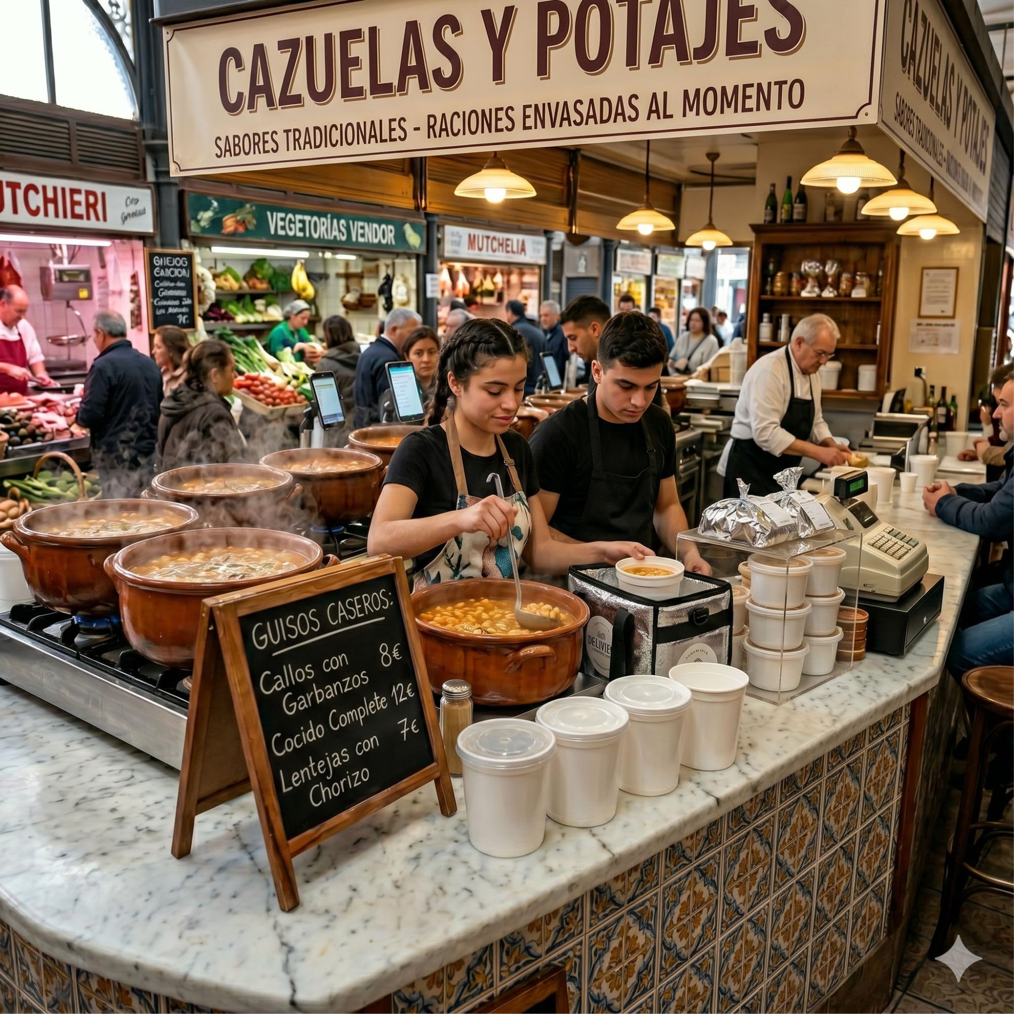 Tarrinas de Plástico con Tapa para Comida – Envases para Comida para Llevar 450 ml y 1000 ml | Caracoles, Callos, Menudos, Sopas y Guisos | Apto Microondas y Congelador (100, 450 ml)