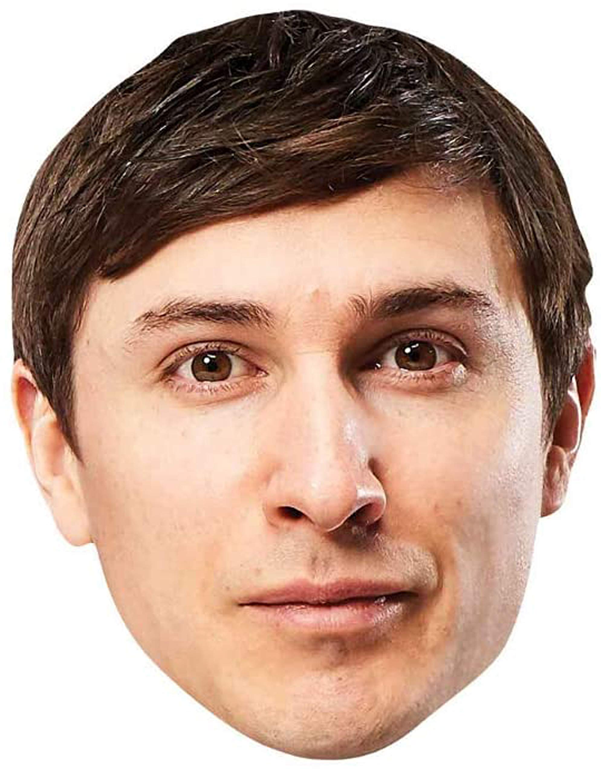 Star Cutouts Ltd SM353 Fun Cardboard Face Mask Jonny Fancy Dress Friday Night Dinner aka Tom Rosenthal Comes with Tabs and Elastics