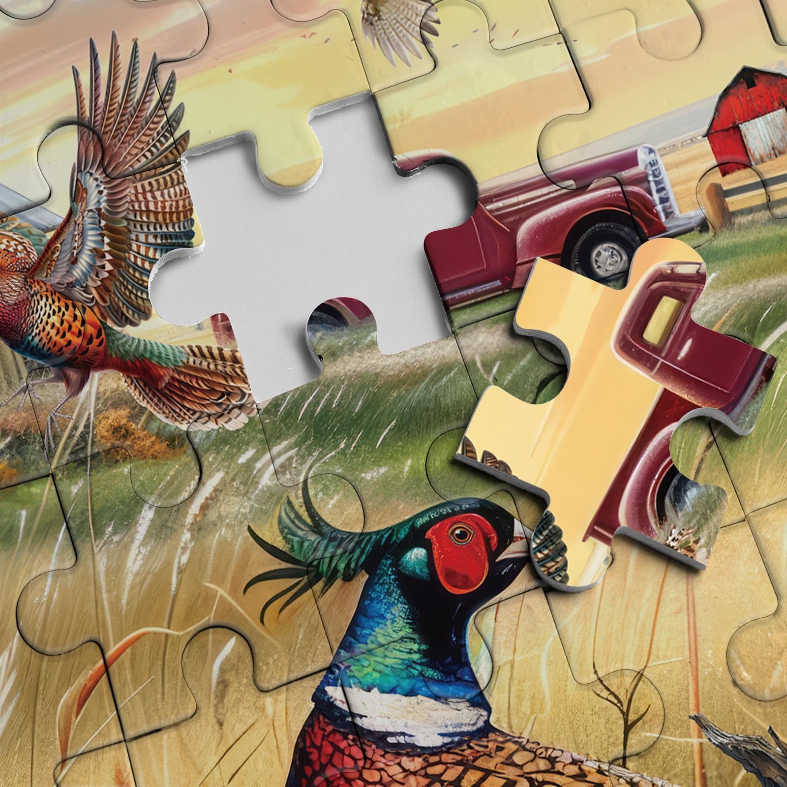 Herbst Fasan Puzzle 1000 Teile Puzzle für Erwachsene, Herbst Tier Puzzles Schöne Vogelkunst Puzzle, Natur Tier Puzzle als Wohnkultur