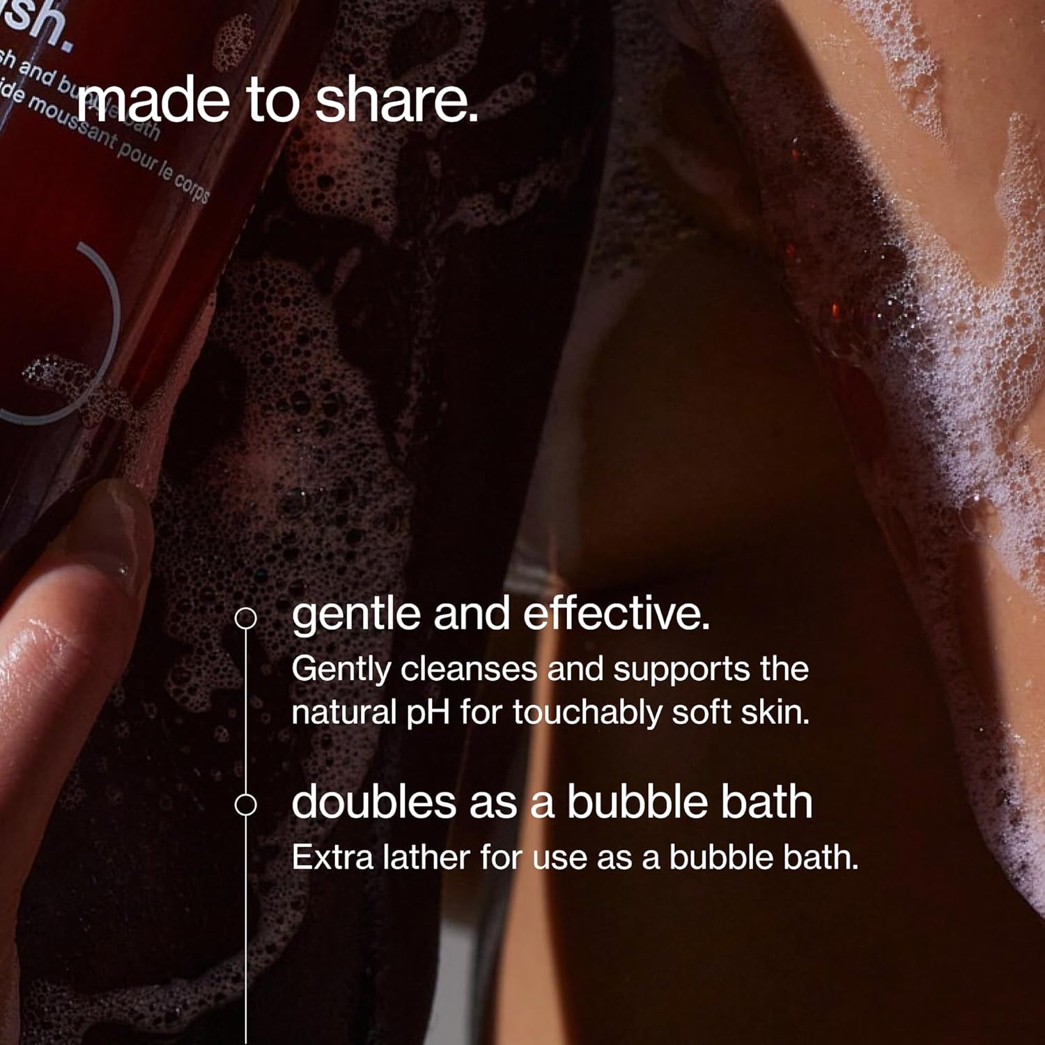 Maude Wash - pH Balanced Moisturizing Body Wash - Unscented Body Soap & Bubble Bath - With Smoothing Niacinamide & Aloe - Gentle Everyday Shower Gel & Relaxing Bath Soap - No.0 (12 oz) - Image 4