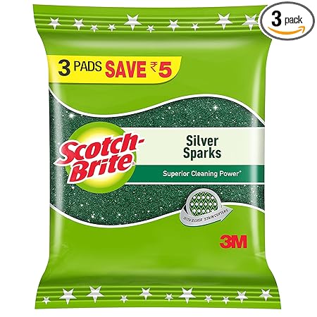Scotch-Brite Scotch Brite Silver Sparks Pad Small - Pack of 3
