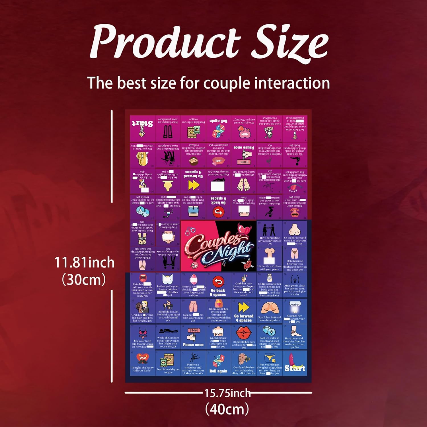 Couples Games for Adults, Spicy Dice Game for Date Night, Bedroom Board Games for Boyfriend Girlfriend Relationship Conversation, Romantic Naughty Activities Gift for Him or Her