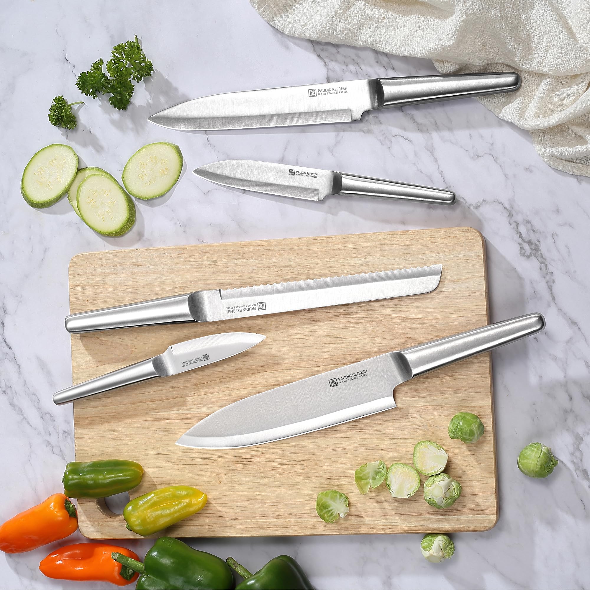 5 Delige Messenset - BARE Cookware | Levenslange garantie