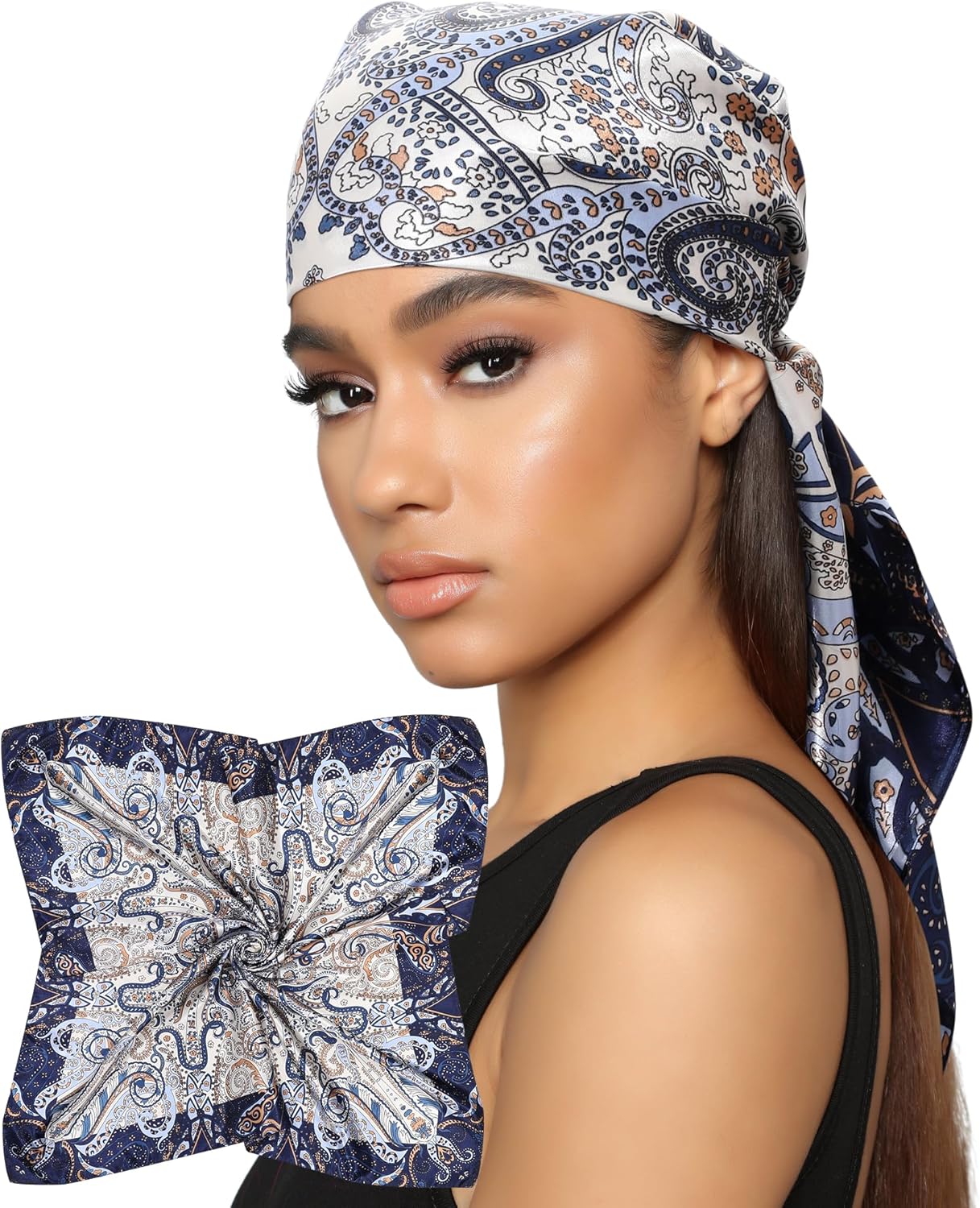 AWAYTR 35” Satin Head Scarf for Women Like Silk UK Ubuy