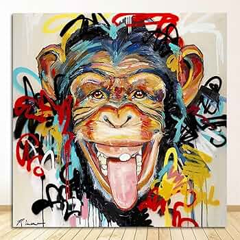 ポップアート サル 絵画 3点セット