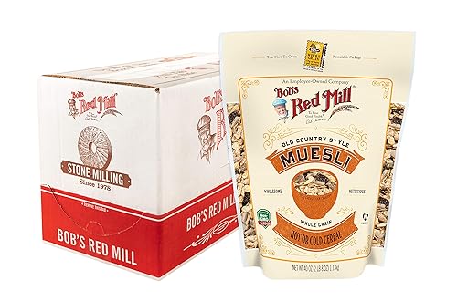 Bobs Red Mill Cereal Muesli resellable Old Country Style - 40 onzas paquete de 4