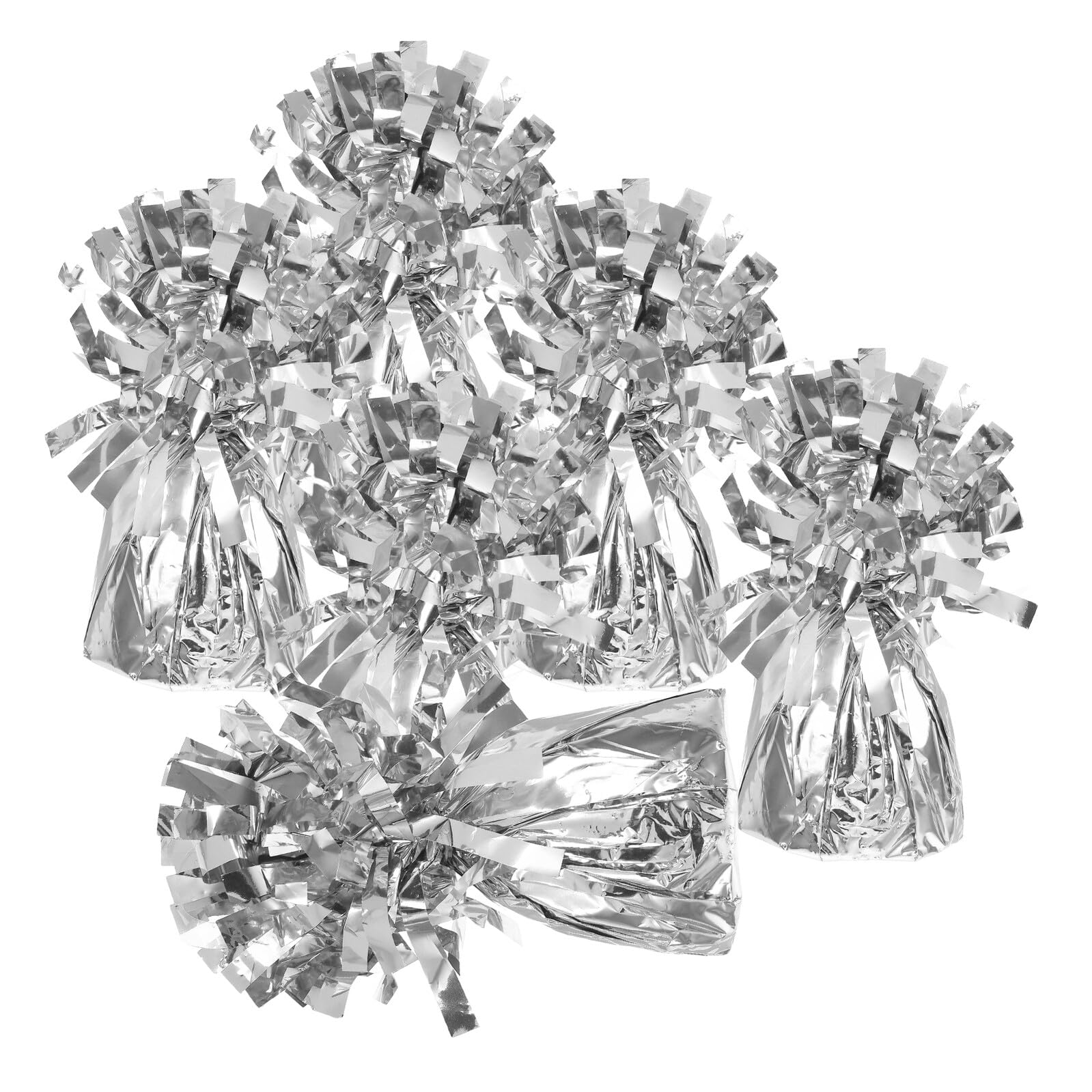 Ballongewichte Silber aus Pvc und Zement für Ballondekoration | 6 Stück, für Hochzeit und Geburtstag, Einfache Handhabung, Elegantes Design