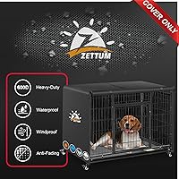 Vista 4 de Zettum Funda para Jaula de Perro de 36 Pulgadas - Cubiertas de Jaula Kennel 600D para Jaula de Perro Impermeables y de Servicio Pesado, Funda
