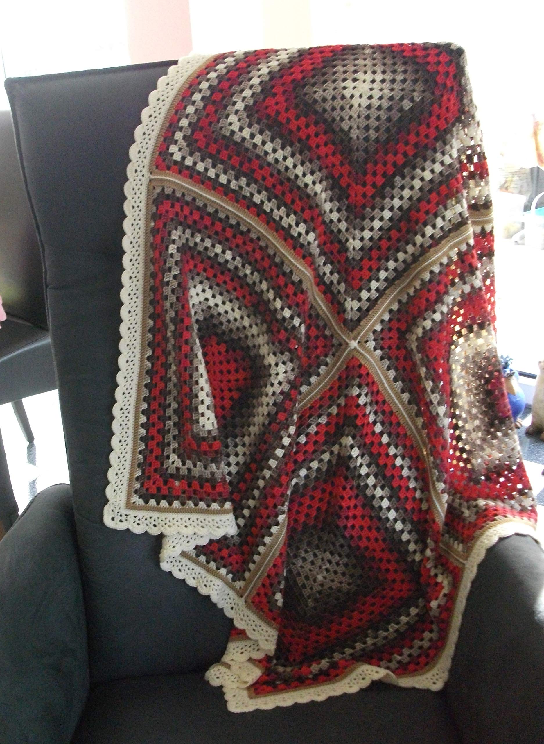 Babydecke *Käthe*, Kuscheldecke, Krabbeldecke, Schmusedecke, 85x85cm, für Jungen und Mädchen, gehäkelt, gestrickt, Muster