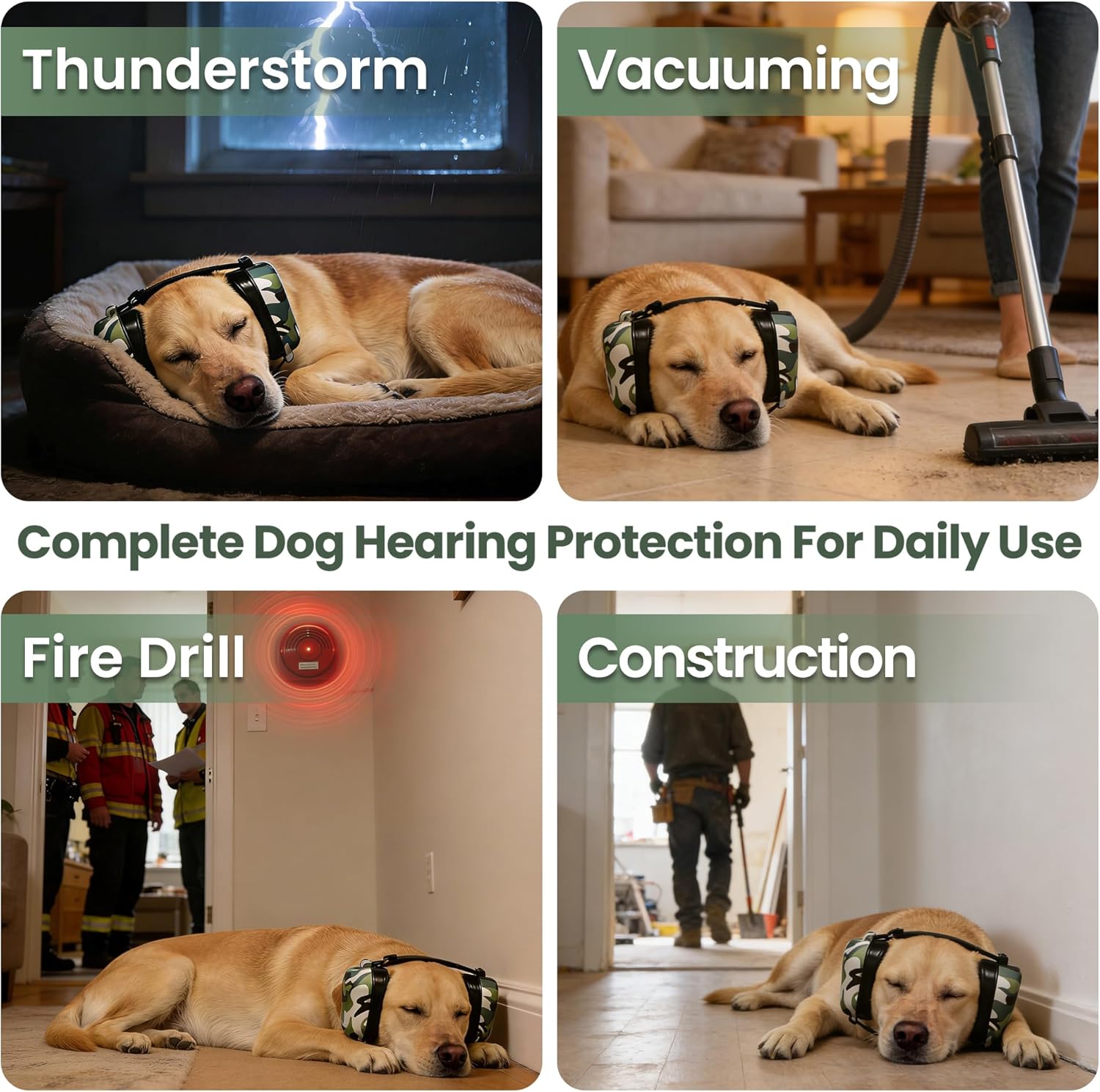 Dog Ear Muffs for Noise Protection, 22dB NRR Noise Cancelling Headphones for Dogs - Adjustable & Comfortable Calming Earmuffs, Anxiety Relief for Fireworks, Thunder, Hunting, Vacuums, Travel
