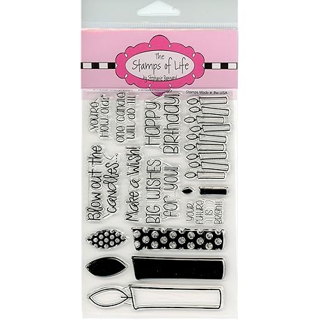 Stamps of Life Birthday Stamps for Festive Card-Making and Scrapbooking