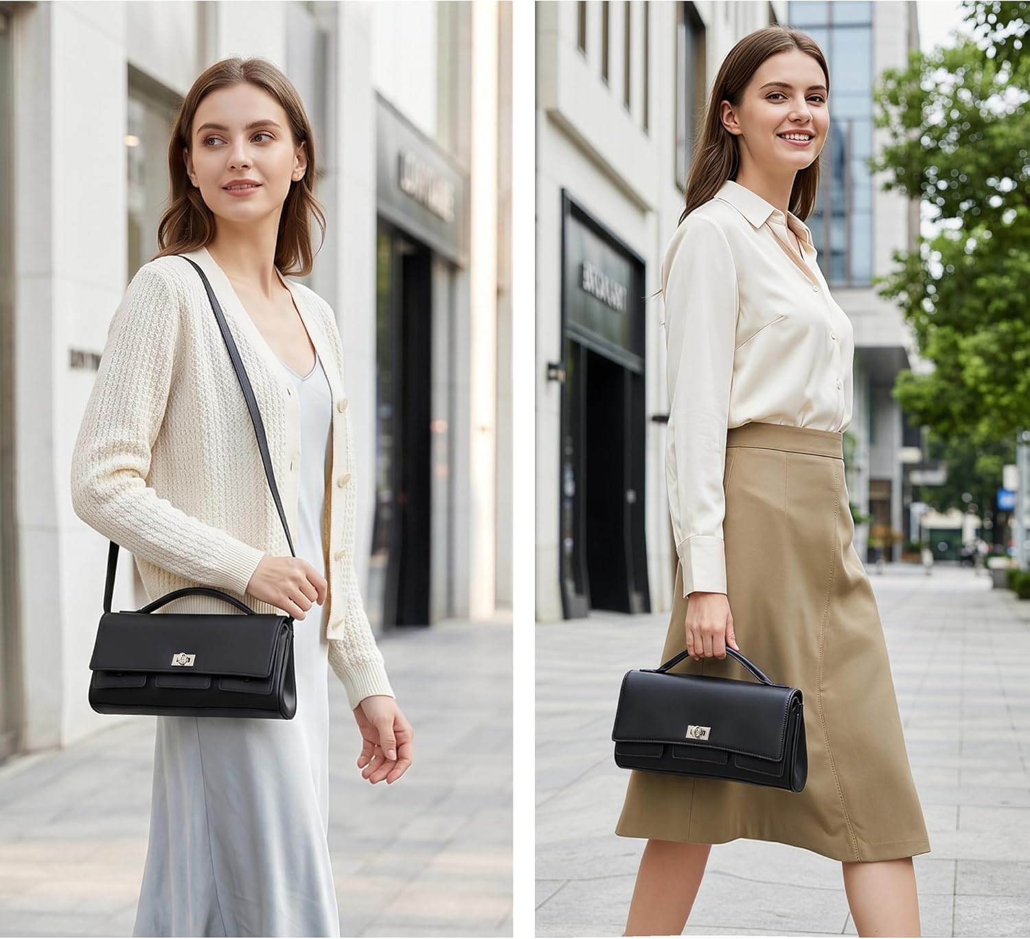 Genuine Leather Shoulder Bag for Women Top Handle Handbag Leather Crossbody Bag with Adjustable Strap Shoulder Purse
