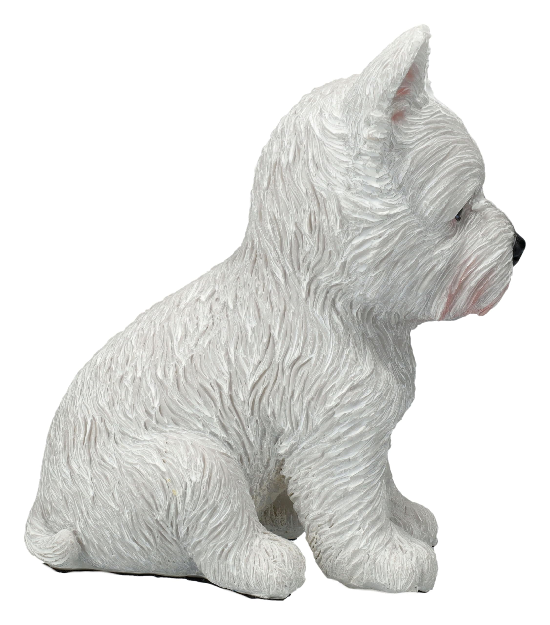 Westie - Statuetta decorativa "West Highland White Terrier Statua del Cane, figura di animale, altezza 15 cm