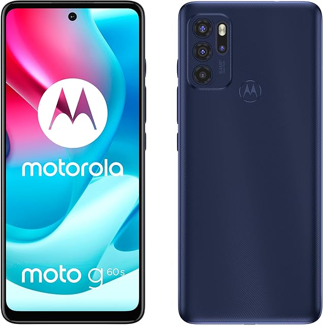 moto g60s (6.8 Inch 120Hz FHD+, MediaTek Helio G95 octa core processor, TurboPower, 64MP Quad Camera, 5000 mAH battery, Dual SIM, 128GB, Android 11), Ink Blue (Amazon Exclusive)