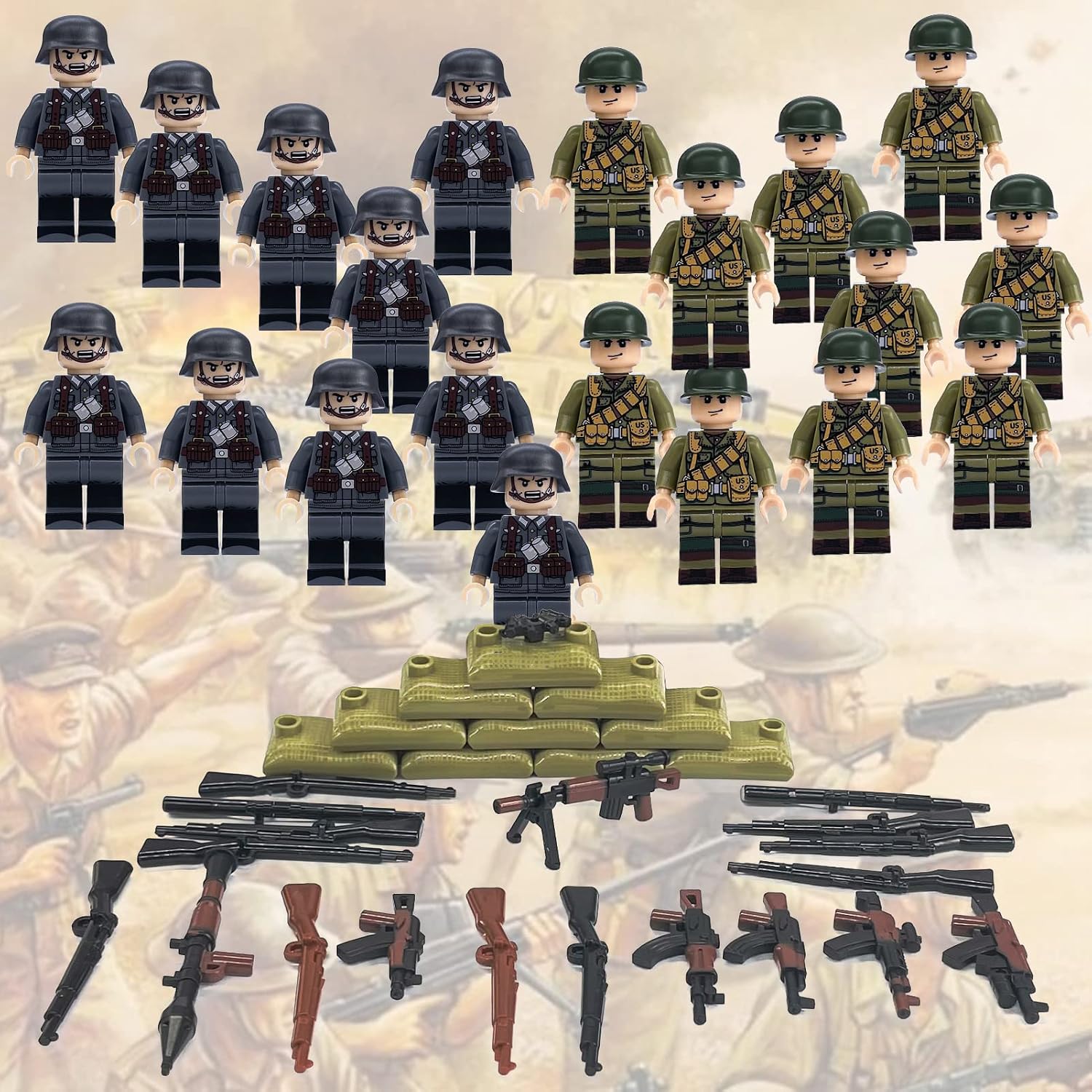 10 Uds. Kit de bloques de construcción con armas de soldados del ejército alemán de la Segunda Guerra Mundial, juegos de ladrillos, modelos clásicos, juguetes para niños Compra barata en 10 Uds. Kit de bloques de construcción con armas de soldados del ejército alemán de la Segunda Guerra Mundial, juegos de ladrillos, modelos clásicos, juguetes para niños Compra barata en