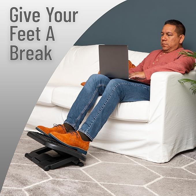 Mind Reader Reposapiés Ajustable Ergonómico Oficina miniatura 6