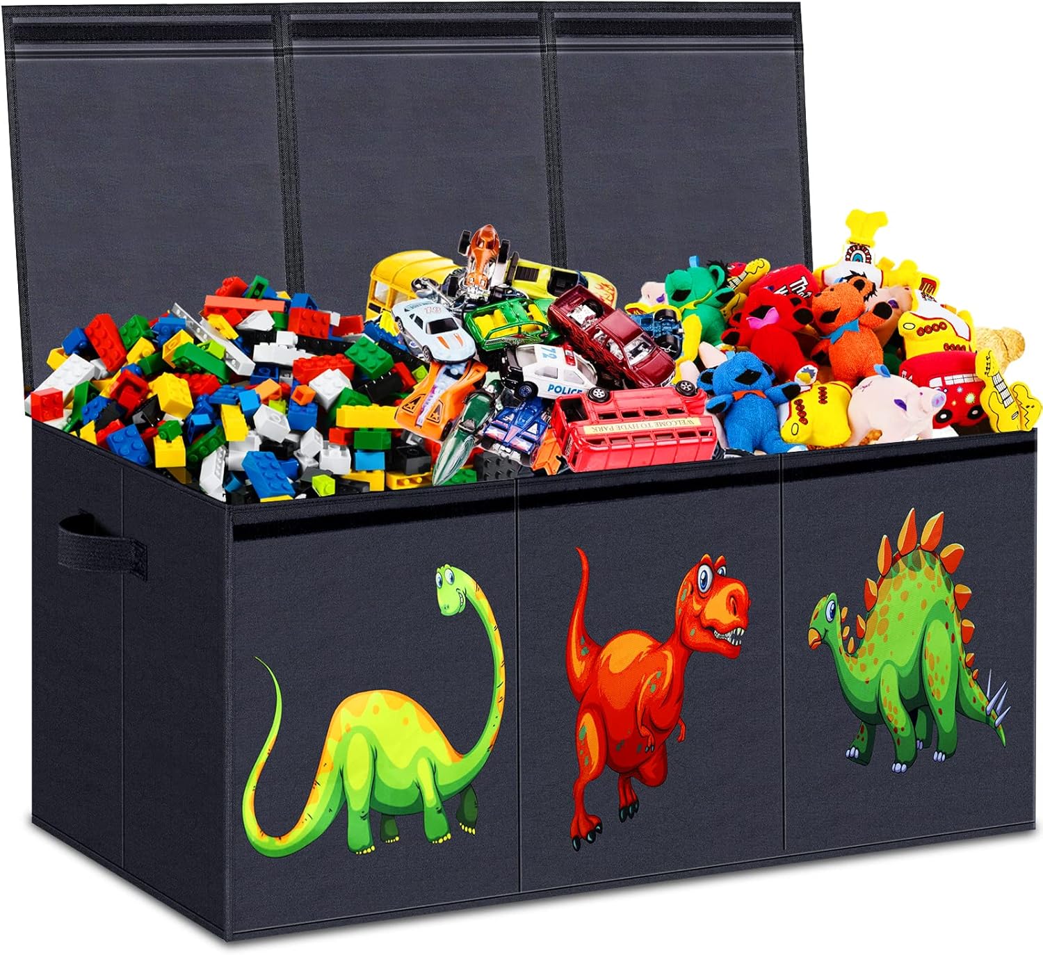 Extra Large Collapsible Dinosaur Toy Chest for Kids