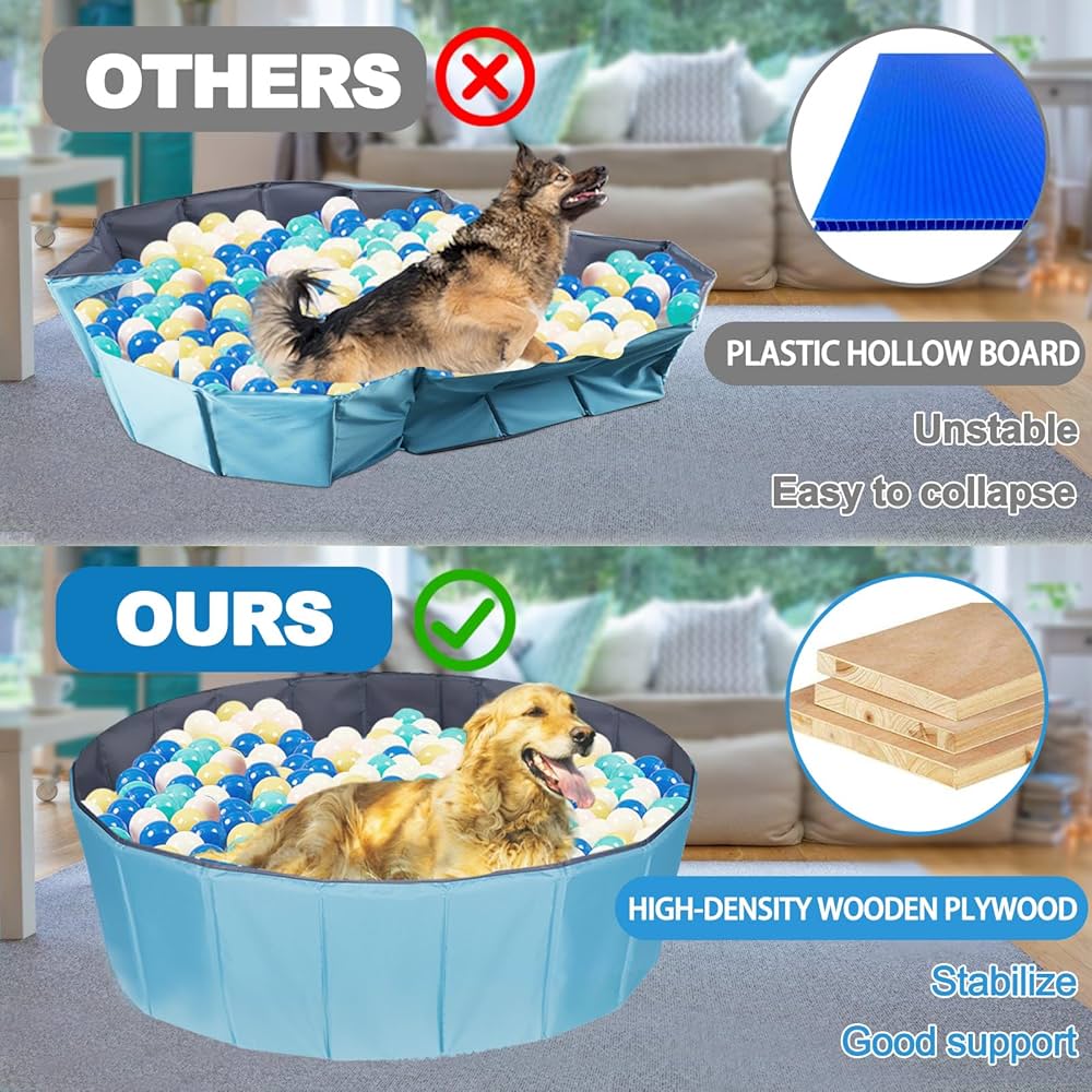 Dog Ball Pit - 47'' Large Foldable Portable Ball Pit for