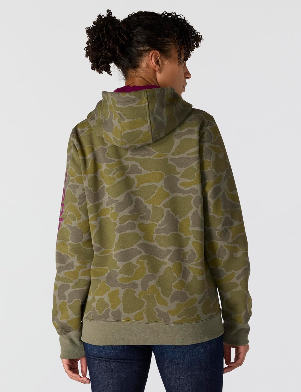 Carhartt Women's Relaxed Fit Midweight Logo Sleeve Graphic Printed Sweatshirt - Image 4