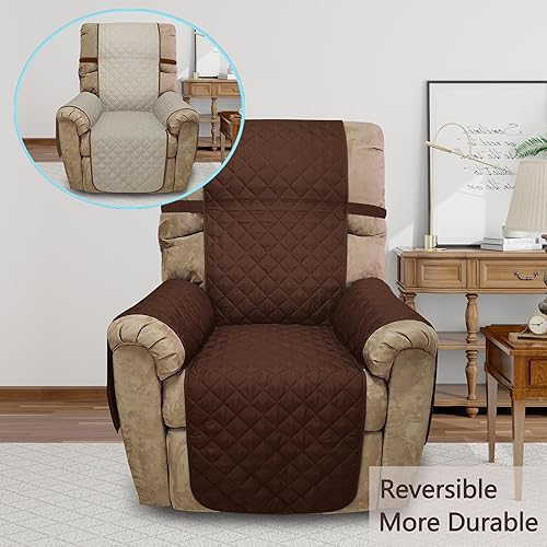 Miniatura 2 de Luxshare Home Fundas para Sillas Reclinables Reversibles Funda de Sofá y Sillón para Mascotas Protector de Muebles Lazy Boy (Reclinable 28'',