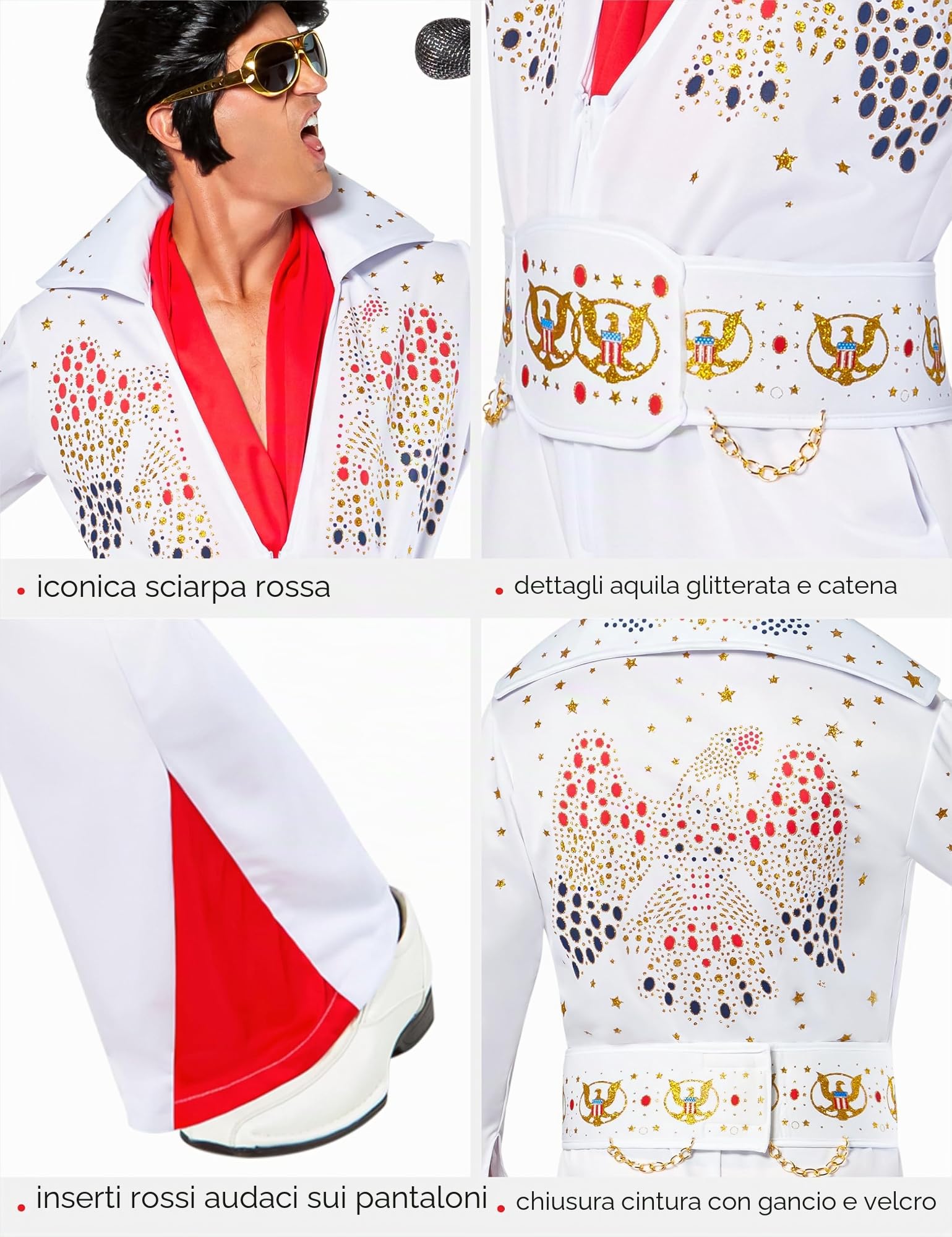 Rubie's Deluxe Elvis Adult Costume, Vestito per adulti