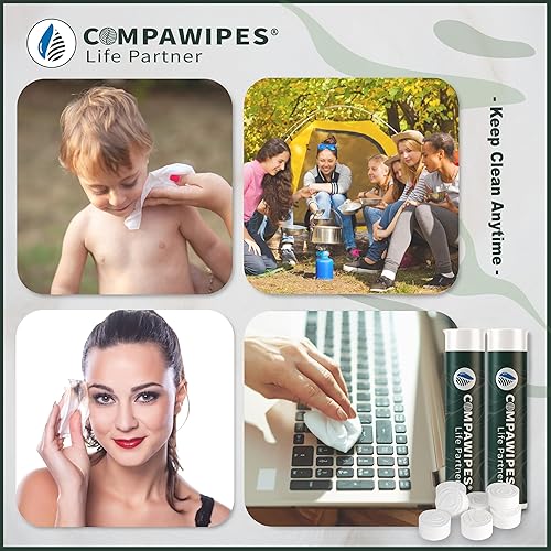 Miniatura 7 de Tabletas de papel higiénico toallas comprimidas  Toallitas de inodoro reutilizables para campamento, papel higiénico de viaje, pañuelos de monedas,