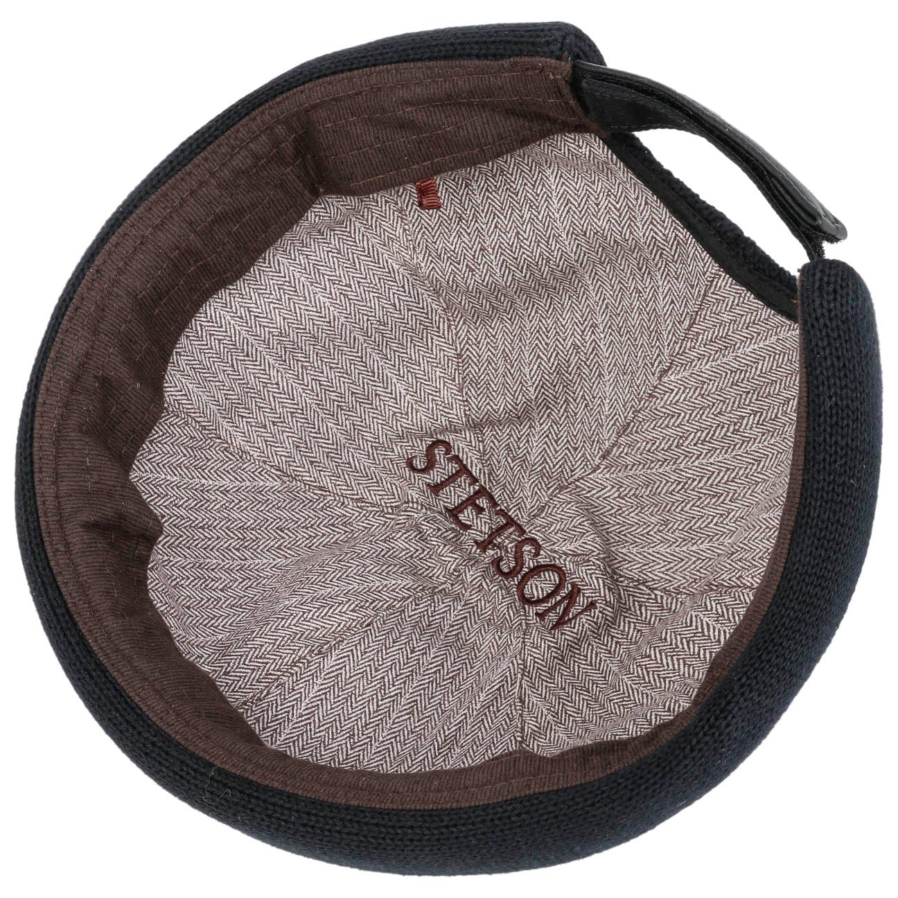 Stetson Docker Strickmütze Herren Atmungsaktiv 100% Baumwolle Größenverstellbar Wintermütze Baumwoll-Innenfutter Herbst Winter