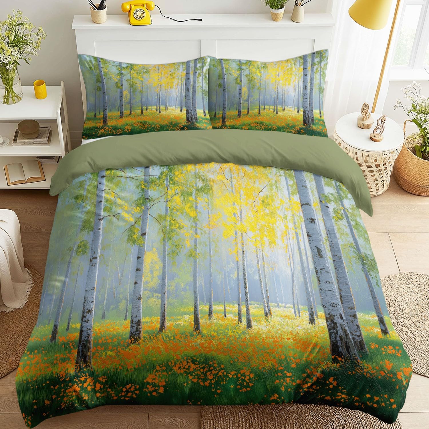 Housse de couette 140x200 nature campagne pour créer un cocon d'automne dans votre chambre