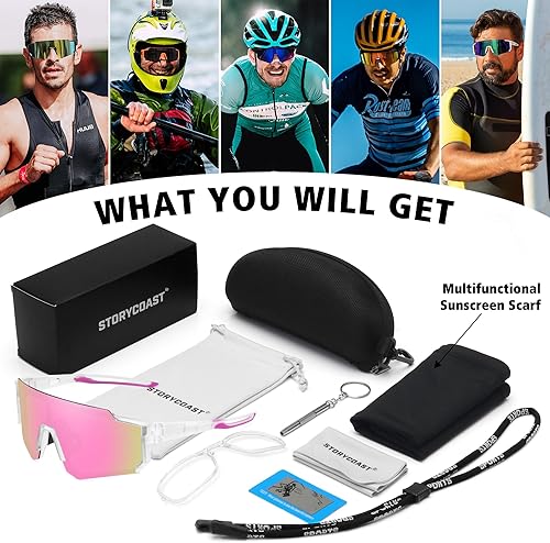 Miniatura 208 de STORYCOAST Lentes de sol deportivos polarizados para hombres y mujeres, para conducir, pesca, ciclismo, bicicleta de montaña, protección UV400