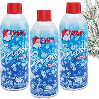 Christmas Fake Snow Spray 13oz Cans 3-Pack – Instant Artificial Snow for Trees, Windows, Wreaths & Holiday Crafts – Easy Winter Decoration Kit for a Frosty, Snowy Finish
