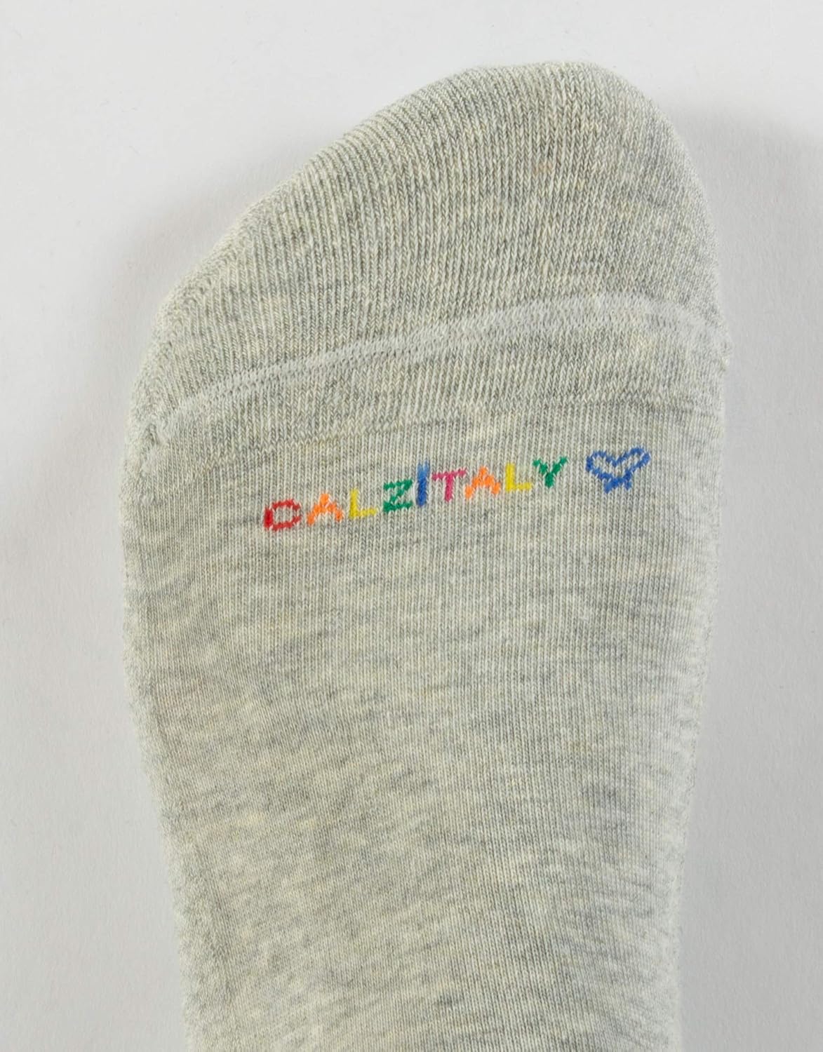 CALZITALY 2 Pairs Unisex Cotton Socks Rainbow Pattern, Grey, White, Black, 4.5-7, 7.5-10, 10-13.5, Made in Italy