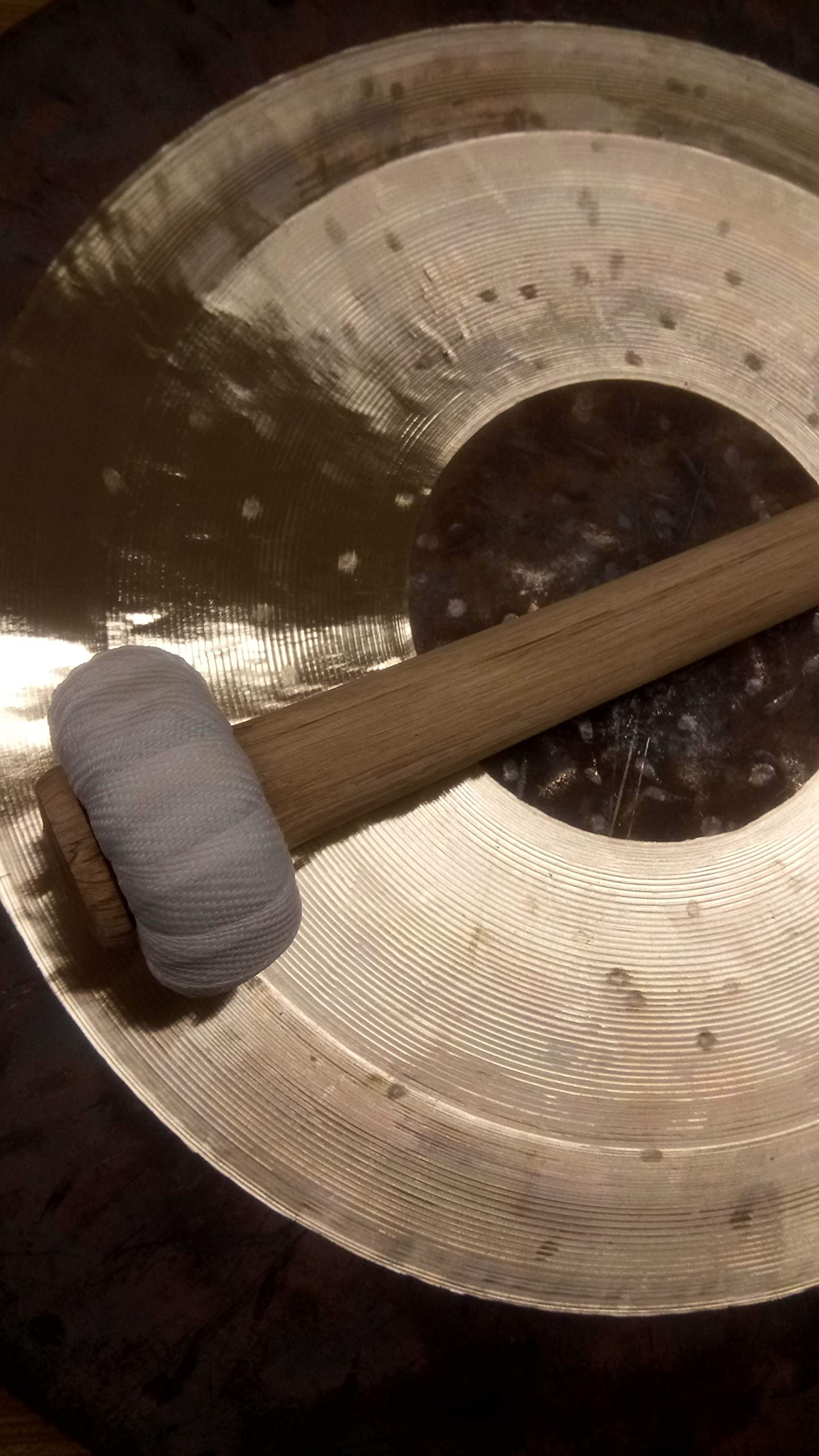 Tamtam Gong mit Rand 30 cm inklusive Schlägel Tam Tam Chau Gong Percussion Sphärisch Asien Meditation
