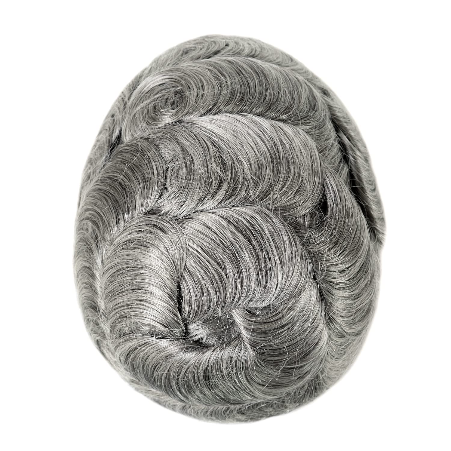 HAIR NATURE Toupee for Men Human Hairpieces, Men Wigs Human Hair, Thin Skin Knotted 0.05mm Male Hair Styles #365