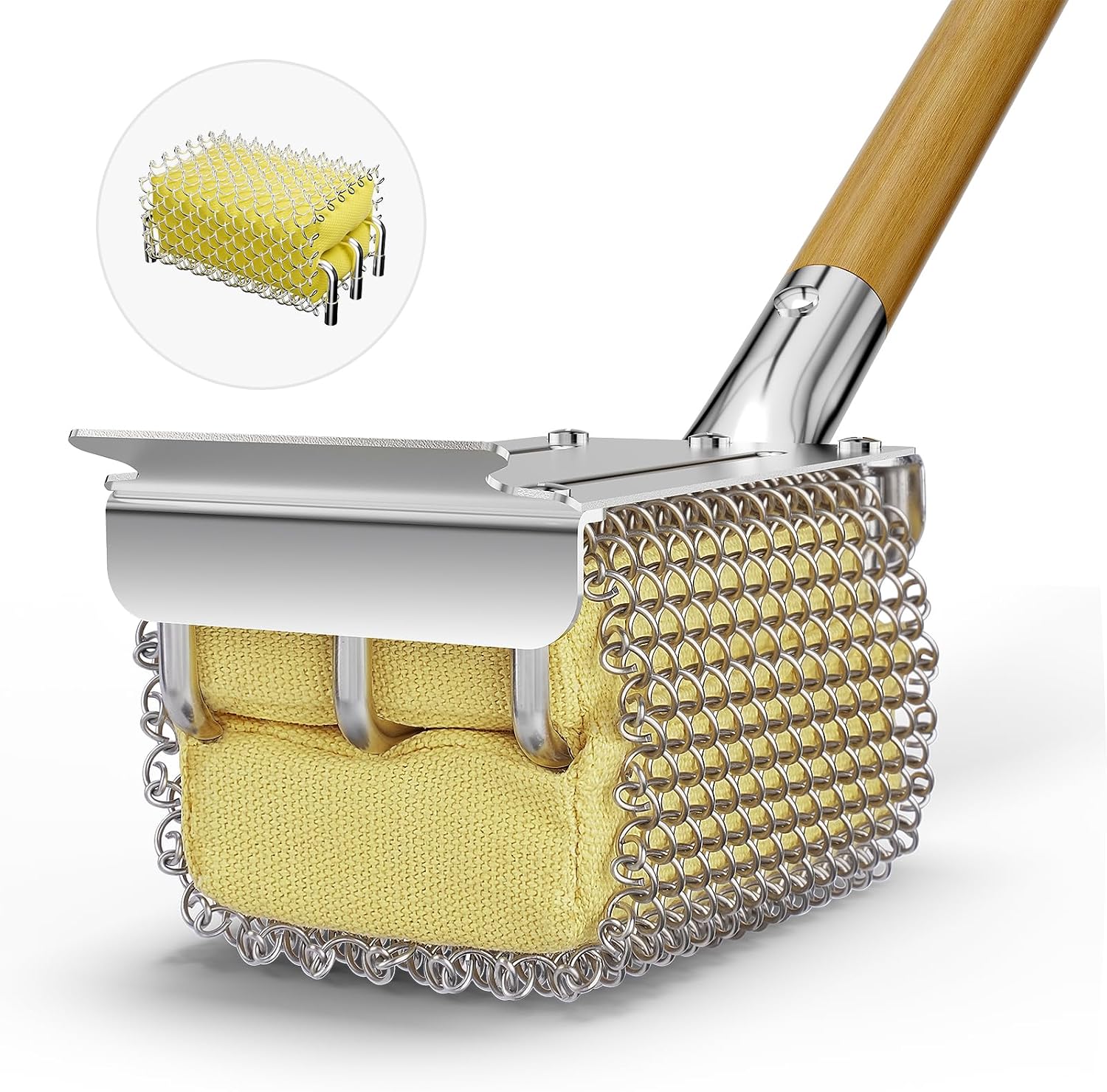 Replacement Brush Head for Bristle Free Grill Brush Compatible with HOUSE AGAIN Grill Brush Steam Clean/1pc image 2