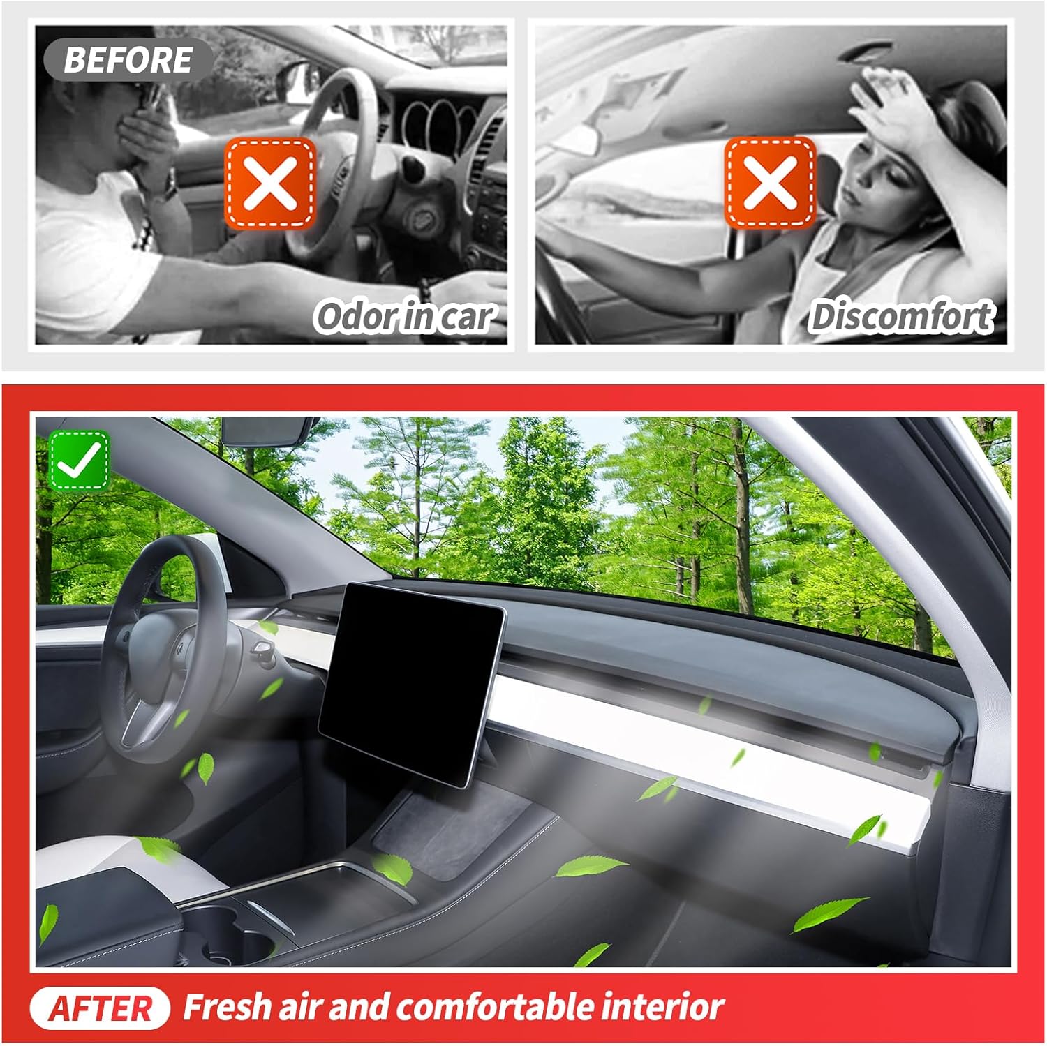4pcs Air Filter Compatible with Tesla Model Y 2026 Cabin Air Filter HEPA Air Intake Filter Replacement with Activated Carbon for 2019-2026 Model Y Accessories Fit Model Y 2025 Refresh
