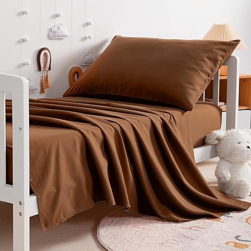 NTBAY Juego de sábanas de microfibra de 3 piezas para niños, sábana encimera y funda de almohada de sobre, juego de sábanas y fundas de almohada