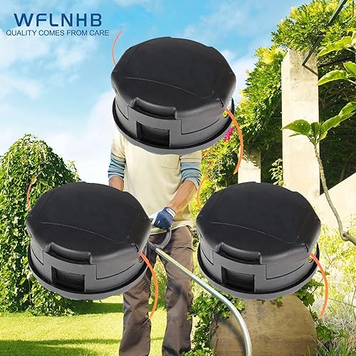 Miniatura 7 de WFLNHB Paquete de 3 cabezales de repuesto para Echo Speed Feed 400 SRM225 SRM230 SRM-302 SRM-303 SRM-311 SRM-330 SRM-340 SRM-3110 SRM-3400 SRM-3410