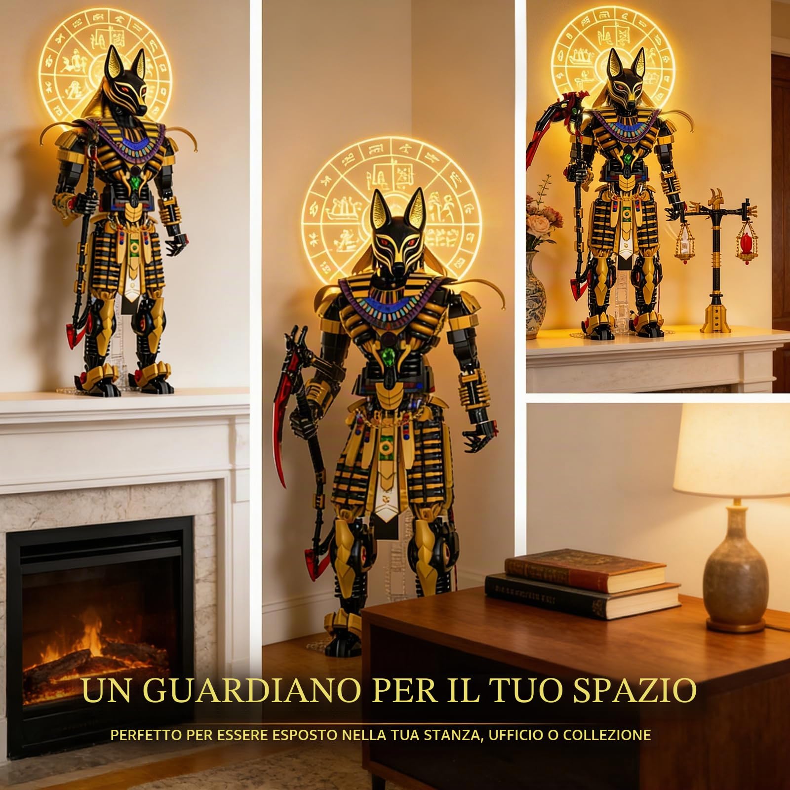 JMBricklayer Kit di Costruzione Meccanico Anubis Mitico 70012, Giocattoli da Collezione per Adulti, Modello del Dio dell'Antico Egitto, 3810 Pezzi