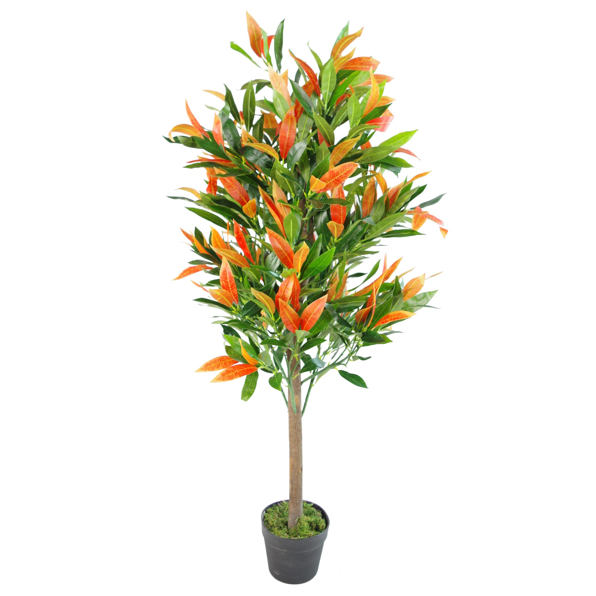 Leaf Artificial Ficus Tree/Plant, Photinia Red Green, 130 cm — image 1