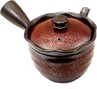 久村陶器(Hisamuratouki) 急須 赤 300ml 萬古焼 カゴ網 急須 はなかご炎 7198