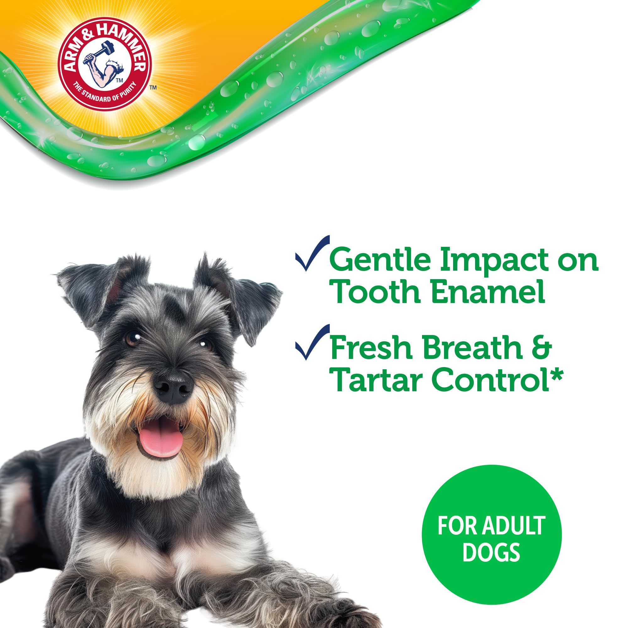 Arm & Hammer Complete Care Dental Gel, Gel-Style Dog Toothpaste - Fresh Breath, Tartar Control, Gentle on Enamel, Fluoride Free - Baking Soda Enhanced Dental Dog Supplies, Chicken Flavor, 2.5oz - image 4