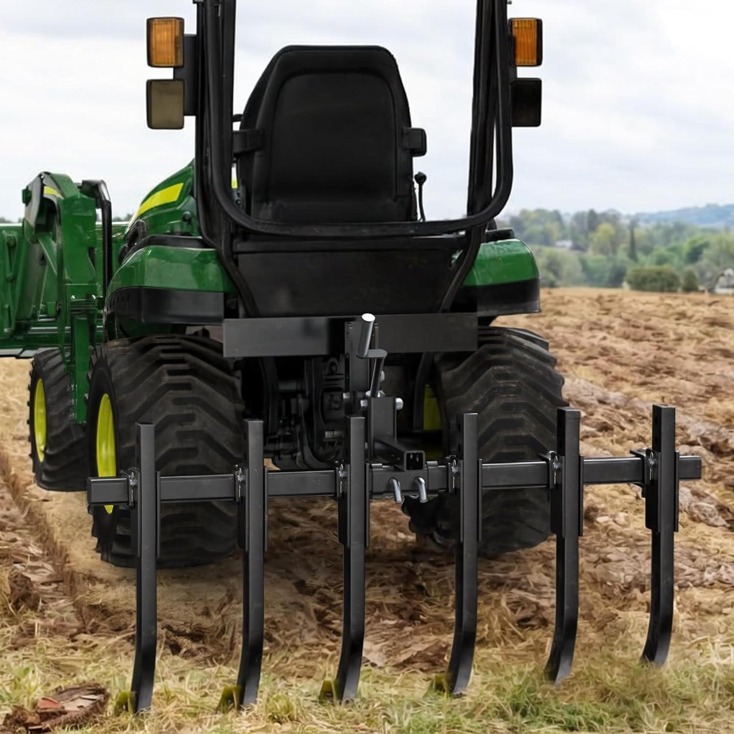 YINTATECH ATV/UTV Plow Implement with 6 Independently Adjustable Scarifier Chisels, Chisel Plow Implement Works Better Manual Implement Lift