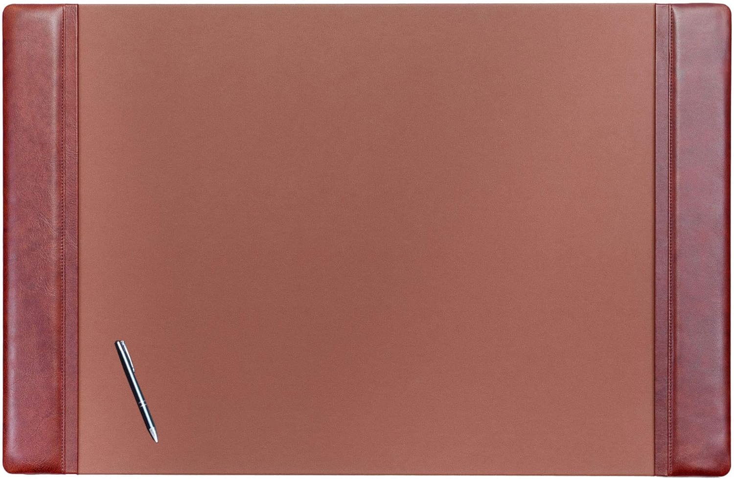 DACASSO Leather Desk Pad with Side Rails - Luxury Leather Desk Blotter for Writing - Executive Desk Surface Protector - (Chocolate Brown, 38” x 24”) : Office Desk Pads And Blotters : Office Products