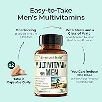 Vista 8 de Suplemento multivitamínico multimineral diario para hombres - Vitaminas A, C, E, D, B1, B2, B3, B5, B6, B12. Magnesio, biotina, espirulina, zinc.