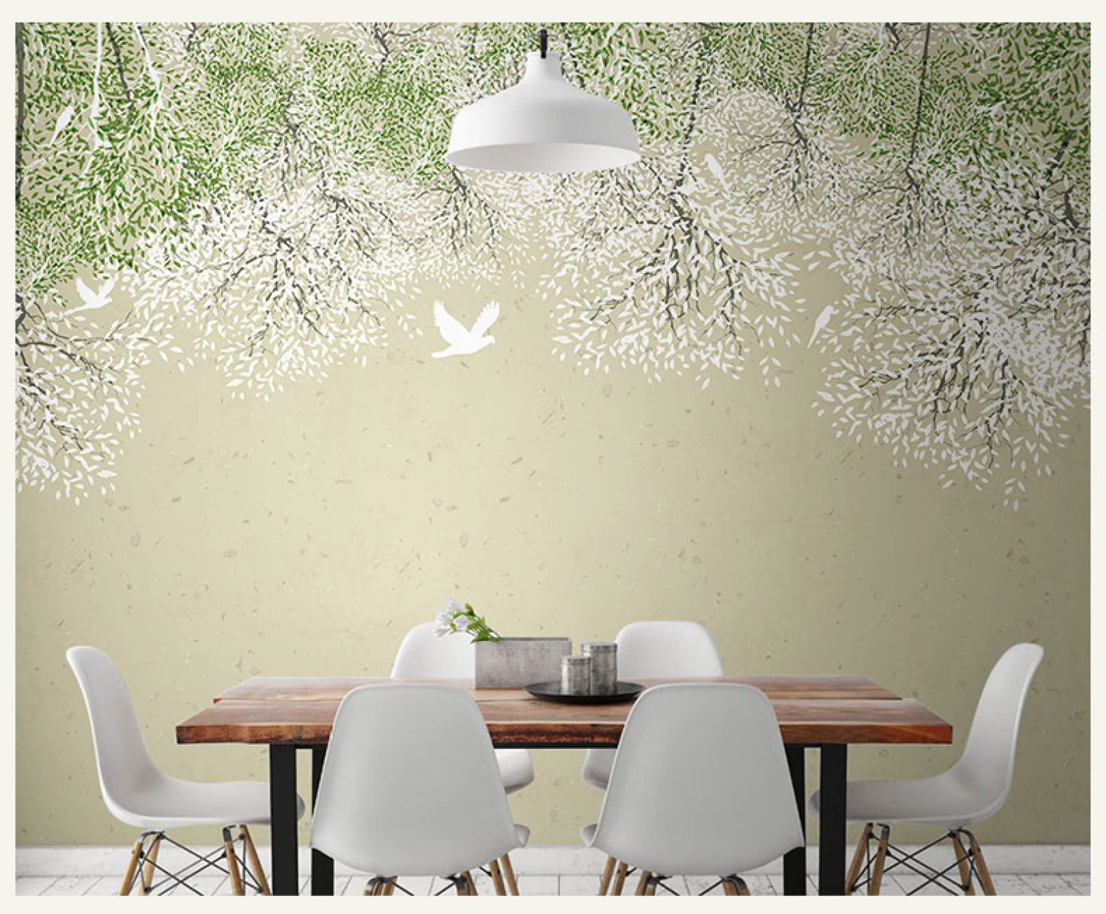 Peinture Murale 3D Oiseaux et Fleurs pour Insuffler de la Poésie dans votre Salon